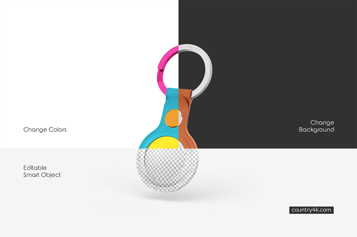 AirTags with Keychain Mockup Set AirTags with Keychain Mockup Set