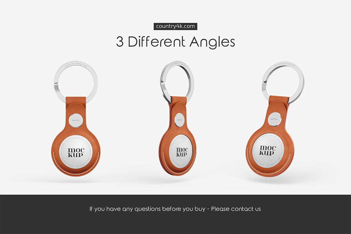 AirTags with Keychain Mockup Set