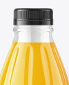 PET Orange Juice Bottle Mockup