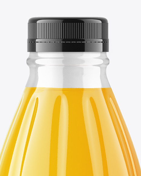 PET Orange Juice Bottle Mockup