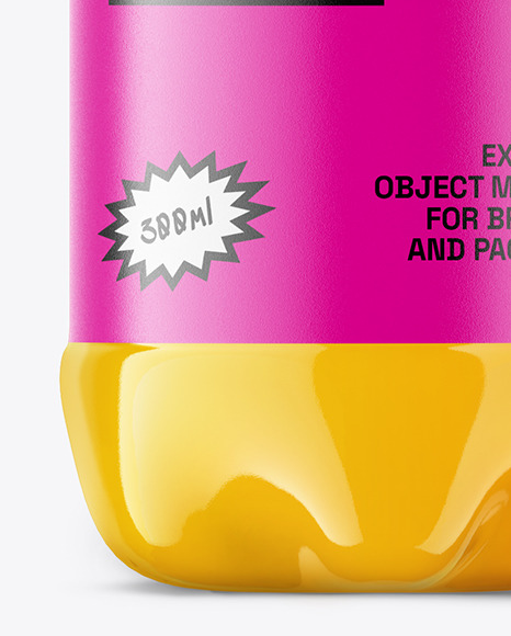 PET Orange Juice Bottle Mockup