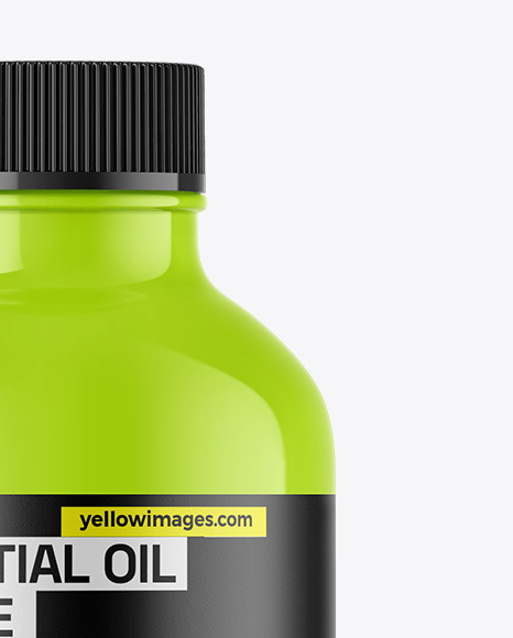 Glossy Essential Oil Bottle Mockup