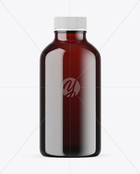 Dark Amber Glass Essential Oil Bottle Mockup