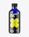 Blue Glass Essential Oil Bottle Mockup