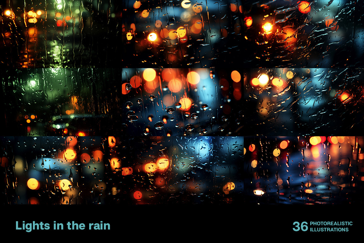 Lights in the rain Lights in the rain
