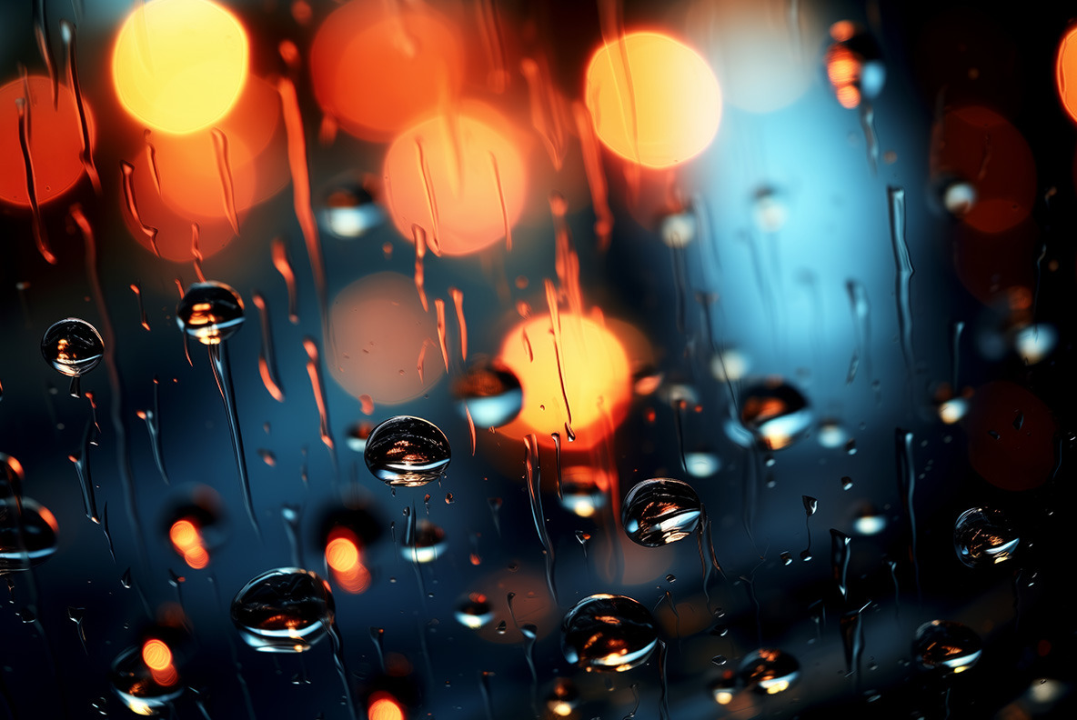Lights in the rain Lights in the rain