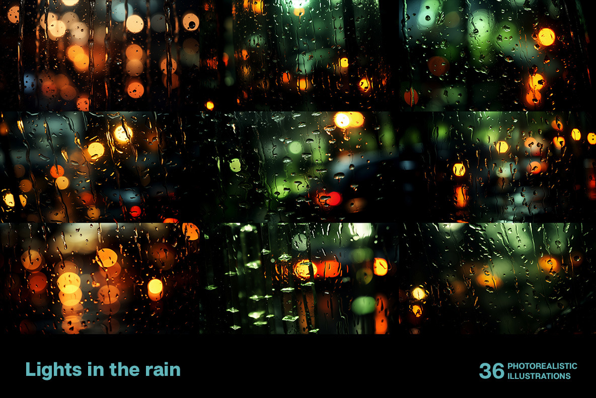 Lights in the rain Lights in the rain