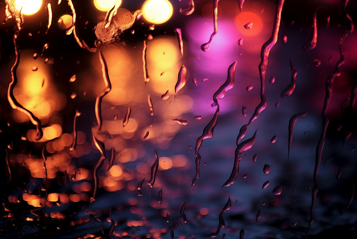 Lights in the rain Lights in the rain