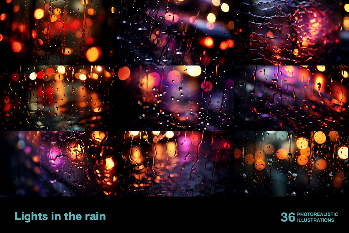 Lights in the rain Lights in the rain