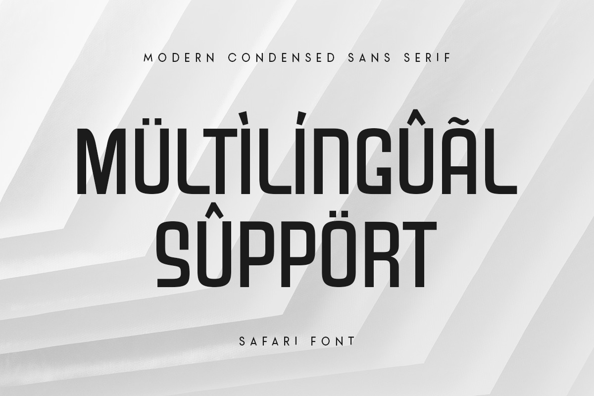 Safari - Modern Condended Sans Serif