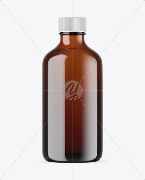 Amber Glass Essential Oil Bottle Mockup