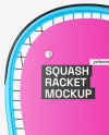 Glossy Squash Racket & Balls Mockup