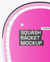 Matte Squash Racket & Balls Mockup