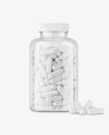 Clear Jar with Capsules Mockup