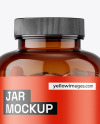 Amber Jar with Capsules Mockup