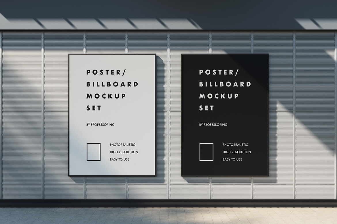 Poster / Billboard Mockup Set Poster / Billboard Mockup Set