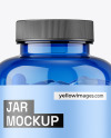 Blue Jar with Capsules Mockup