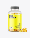 Clear Jar with Fish Oil Mockup
