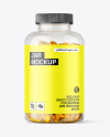Clear Jar with Fish Oil Mockup