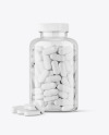 Clear Jar with Pills Mockup