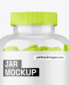 Clear Jar with Pills Mockup