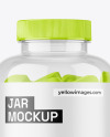 Clear Jar with Pills Mockup