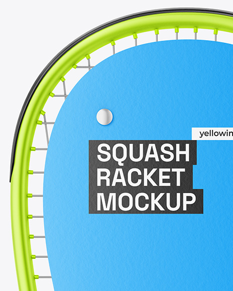 Matte Metallic Squash Racket & Balls Mockup