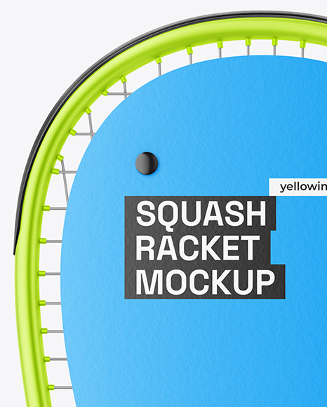 Matte Metallic Squash Racket & Balls Mockup