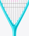 Glossy Metallic Squash Racket & Balls Mockup