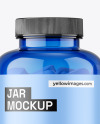 Blue Jar with Pills Mockup