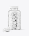 Clear Jar with Tablets Mockup