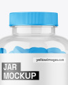 Clear Jar with Tablets Mockup