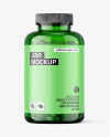 Green Jar with Tablets Mockup