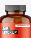 Amber Jar with Tablets Mockup