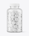 Clear Jar with Tablets Mockup