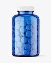 Blue Jar with Tablets Mockup