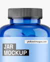 Blue Jar with Tablets Mockup