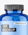 Blue Jar with Tablets Mockup