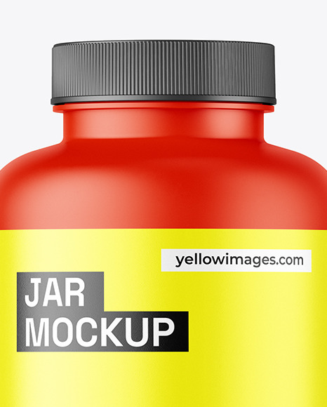 Matte Jar with Pills Mockup