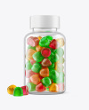 Plastic Bottle with Gummies Mockup