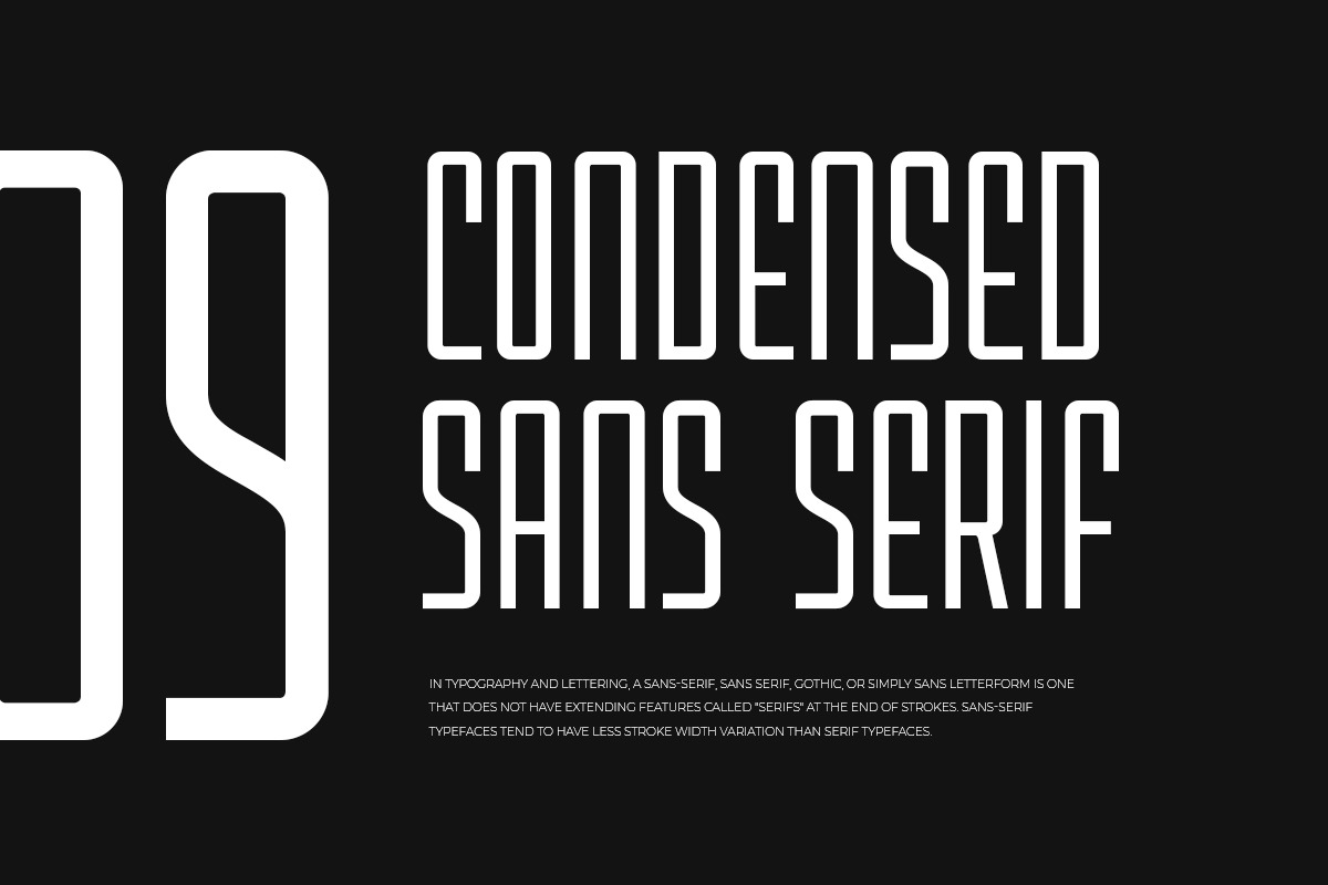 Highest - Ultra Condensed Sans Serif