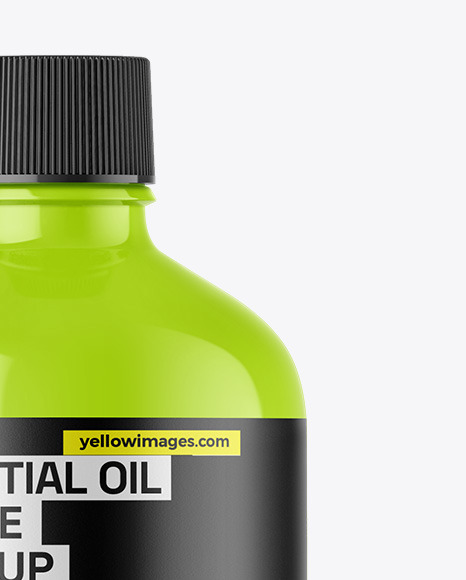 Glossy Essential Oil Bottle Mockup