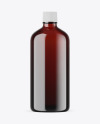 Dark Amber Glass Essential Oil Bottle Mockup