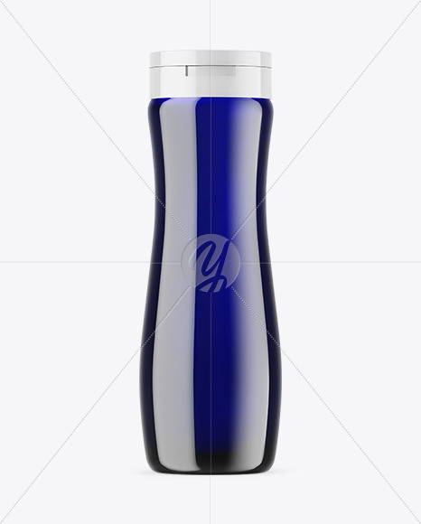 Blue Cosmetic Bottle Mockup