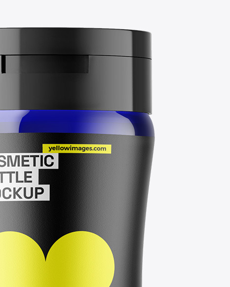 Blue Cosmetic Bottle Mockup