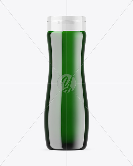 Green Cosmetic Bottle Mockup