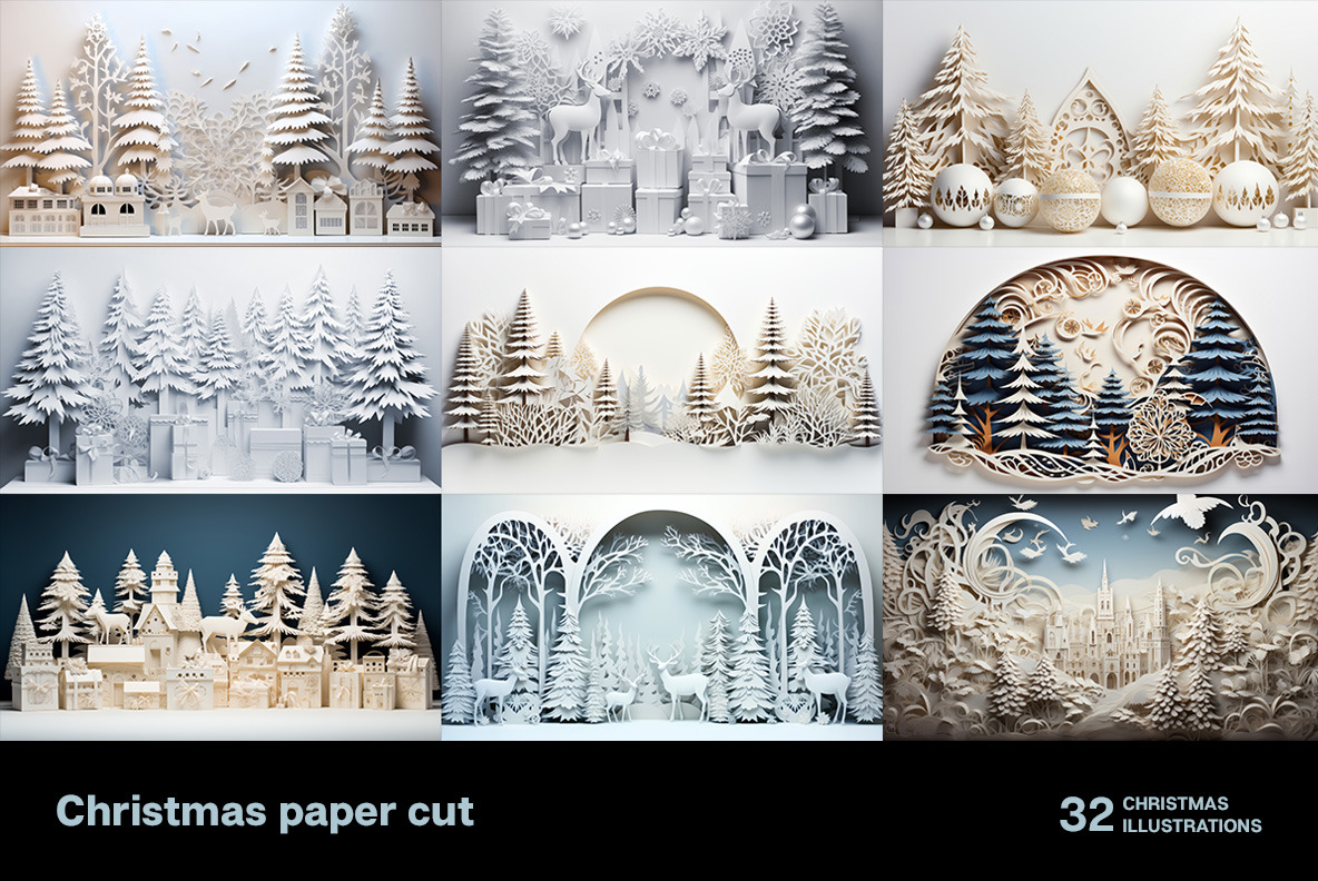 Christmas paper cut Christmas paper cut