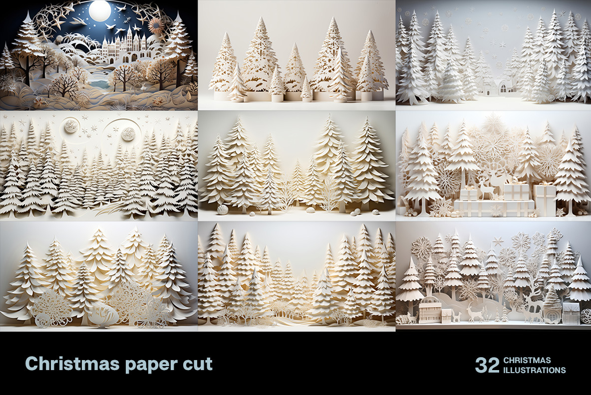 Christmas paper cut Christmas paper cut