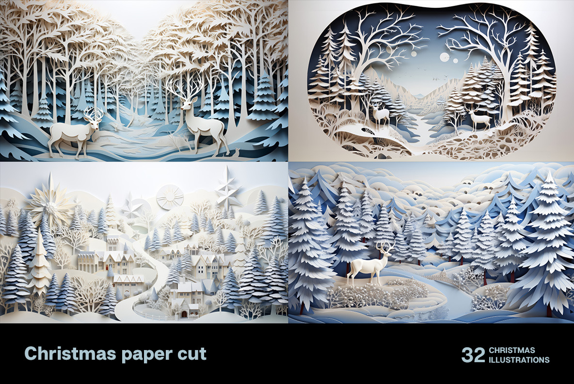 Christmas paper cut Christmas paper cut
