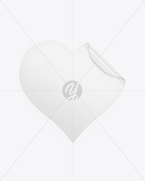 Texturated Heart Sticker Mockup